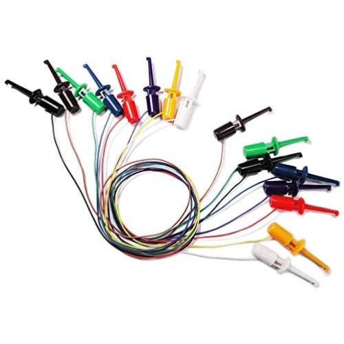 BrightTea Mini SMD Ic Single Hook Clip Electronics MiniGrabbers to MiniGrabbers Wire Lead Test 8 pairs packing