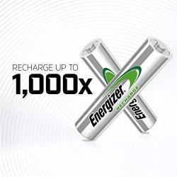 Energizer Rechargeable AAA Batteries, 700 mAh NiMH, Pre-charged, Chargeable for 1,000 Cycles, 8 Count (Recharge Universal)