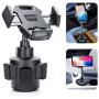 Car Cup Holder Phone Mount，Adjustable Automobile Cup Holder Smart Phone Cradle Car Mount with a Flexible Long Neck Compatible for Cell Phones iPhone Xs Max/X/8/7 Plus/Galaxy and All Smartphones