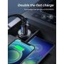 USB C Car Charger, Mini 36W Metal PD 3.0 Fast Car Charger AINOPE Type C Car Charger Dual Port Cigarette Lighter Adapter with 12/12 Pro Max/12 Mini/11 Pro/XR/XS/8, Galaxy S21+ S20+, Pixel 4a, iPad Pro