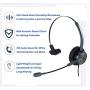 Telephone Headset with Microphone Noise Cancelling, Monaural with RJ9 Jack & 3.5mm Connector for Office Call Center Deskphone Cell Phone PC Laptop, Work for Cisco 7941 7965 6941 7861 8811 8961