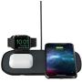 mophie 3 in 1 Wireless Charge Pad - Qi Wireless 7.5W Charging Pad for Apple iPhone, Airpods, and Apple Watch - Black