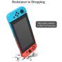 Case for Nintendo Switch, Fit The Dock Station, Protective Accessories Cover Case for Nintendo Switch and Joy Con Controller Dockable with a Tempered Glass Screen Protector, Red & Blue