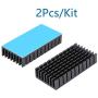 Awxlumv 2Pcs Small Heatsink 2 x 1x 0.4 inch/ 50 x 25 x 10 mm with Pre Thermal Conductive Tape Aluminum Heat Sink for Cooler PCB Device Cooling LED IC Chips CPU GPU VGA