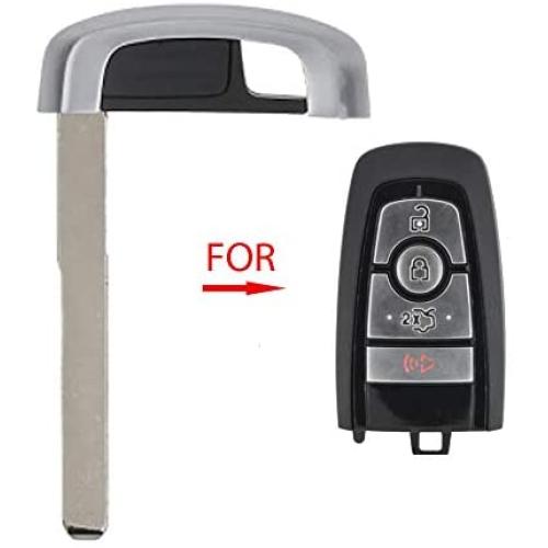 AKS Keys New Uncut Smart Remote Emergency Key Blade Insert Compatible with Ford