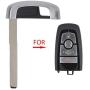 AKS Keys New Uncut Smart Remote Emergency Key Blade Insert Compatible with Ford