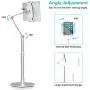 viozon Tablet Phone Overhead Stand, Height & 360 Degree Angle Adjustable, Aluminum Desktop Stand, Compatible with 3.5-10'' Cellphone or Tablet Such as iPhone iPad Pro Air Mini, Samsung, Nexus(AP-4PS)
