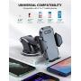 VICSEED Car Phone Mount, [Thick Case & Big Phones Friendly] Long Arm Suction Cup Phone Holder for Car Dashboard Windshield Air Vent Hands Free Clip Cell Phone Holder Compatible with All Mobile Phones