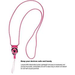 3Pcs Detachable Cell Phone Neck Lanyard Strap - Ideal for Cellphone,ID Card Badge,Camera,iPod,Mp3,PSP,USB Flash Drive and Any Other Electronic Devices with a Lanyard Hole-White+pink
