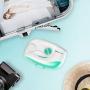【2021 Upgraded】ETEREAUTY Facial Cleansing Brush, Waterproof Face Brush with 4 Brush Heads and a Protective Case - Deep Cleansing, Gentle Exfoliating, Removing Blackhead for Face and Body, Cyan