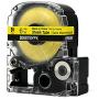 LABELWORKS 208STBYPX Tape Cartridge - Black on Yellow Shrink Tube Industrial Label Maker Tape - AWG 6-18, 1/4'' (8MM) Wide, 8 ft (96'')