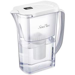 SimPure Water Filter Pitcher, 12 Cup Clearly Water BPA-Free, Reduce TDS, Chlorine, Lead, Fluoride, Heavy Metals Taste and Odor, 3.5L Large, DP03(12 Cup)