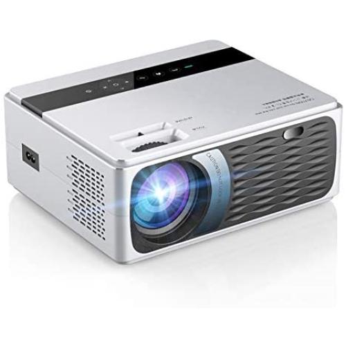 LCD Movie Projector, SAMMIX 5000 Lux 1080P and 200'' Screen Supported Video Projector for Home Theater, Compatible with TV Stick, Laptop, PS4, HDMI, VGA, TF, AV and USB (White) LCD Movie Projector, SAMMIX 5000 Lux 1080P and 200'' Screen Supported Video Projector for Home Theater, Compatible with TV Stick, Laptop, PS4, HDMI, VGA, TF, AV and USB (White)