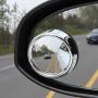 yusheng 2PCS small Blind Spot Mirror,2'' Round HD Glass Convex Rear View Mirror,Strong Adhesive Mirror for Car, Van, SUV and Trucks (2''(50mm), Silver frame)