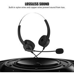 3.5mm Cell Phone Headset,Corded Noise Canceling Call Center Headset,Telephone Headphones with Microphone for Telephone Counseling Service (Optional Dual 3.5 mm)