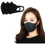 Zishen Premium Fabric Face Mask, Washable Reusuable Comfortable Protective Unisex Facial Cover, ATB+UV Protection (Black, 3EA)