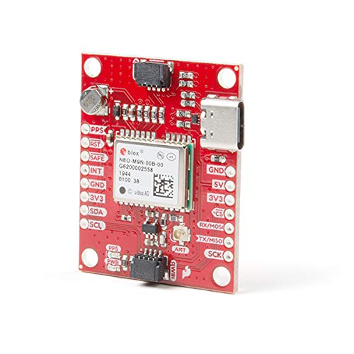 SparkFun GPS Breakout - NEO-M9N, U.FL (Qwiic) Breakout No Soldering Required Breadboardable Contains a Rechargeable Backup Battery Allowing a Warm-Start decreasing time-to-First-fix