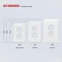 ENERLITES Duplex Receptacle Outlet Wall Plate, Jumbo Electrical Outlet Covers, Over-Size 1-Gang 5.5'' x 3.5'', Polycarbonate Thermoplastic, 8821O-W-10PCS, White (10 Pack)