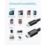 Anker New Nylon USB-C to Lightning Charging Cord for [6ft MFi Certified] for iPhone 12/11 Pro/X/XS/XR / 8 Plus, Supports Power Delivery (Black)