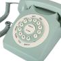 Bindpo Retro Telephone, 80s Classic Rotary Design Retro Landline Phone, Pastoral Style Wired Telephone, for Home Office Hotel - Light Green