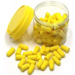 Emoly 50 Pairs Foam Ear Plugs, Premium Ear Plugs Noise Reduction - 34dB SNR Super Soft Foam Ear Plugs Noise Reduction Hearing Protector for Sleeping, Snoring, Travel, Shooting and Work (Yellow)