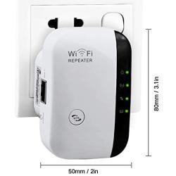Super Booster WiFi Range Extender/WiFi Range Extender Super Booster 300Mbps,WiFi Repeater Superbooster Speed Wireless AC300Mbps Wireless Network Adapter with 2.4GHz US Plug （White）
