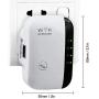 Super Booster WiFi Range Extender/WiFi Range Extender Super Booster 300Mbps,WiFi Repeater Superbooster Speed Wireless AC300Mbps Wireless Network Adapter with 2.4GHz US Plug （White）