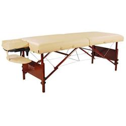 Master Massage 30'' Del Ray Pro Portable Massage Table Package, Sand Color, Luxurious with 3'' Thick Cushion of Foam