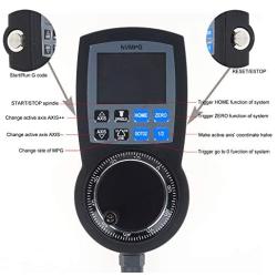 UCONTRO NVMPG CNC 6 Axis MPG Manual Pulse Generator 2.2 TFT Screen 5V DC with Handwheel & LCD RJ45 Serial Communication Protocol (MPG with Serial Port)