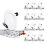 TORCHSTAR Essential Series 12-Pack 10.5W 4 Inch Slim LED Panel Downlight with J-box, Dimmable 800lm Ultra-Thin LED Recessed Light, ETL & Energy Star Listed, 3000K Warm White, White