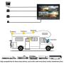 Backup Camera for RV Bus Truck, 4 Car Cameras and 7'' Quad Split Screen, Waterproof and Night Vision, 1 Rear Camera+1 Front/Doorway Camera+2 Side Cameras, for Semi-Truck, RV, Bus, Motorhome