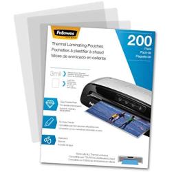 Fellowes Thermal Laminating Pouches, Letter Size 9 x 11.5-Inches, 3 mil, 200 pack (5743401)