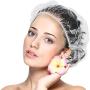 Emoly Shower Caps Disposable, 100 Pcs Large&Thick Clear Waterproof Plastic Elastic Hair Bath Caps for Women Kids Girls, Travel Spa, Hotel and Hair Solon, Portable Travel, Home Use Emoly Shower Caps Disposable, 100 Pcs Large&Thick Clear Waterproof Plastic Elastic Hair Bath Caps for Women Kids Girls, Travel Spa, Hotel and Hair Solon, Portable Travel, Home Use