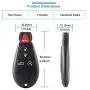 SELEAD 2pcs Keyless Entry Remote Control Car Key Fob fit for Dodge Magnum Charger 08-15 for Jeep Grand Cherokee Antitheft Keyless Entry Systems 56046639AE 3 Buttons Black