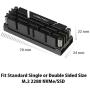 Vantec ICEBERQ M.2 NVMe/SSD Heat Sink with Thermal Pad (HS-NVME150-BK, Black)