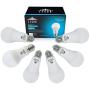 Leson 100 Watt Equivalent A19 LED Light Bulb Standard E26/E27 Base 13W Energy Saving, Daylight Cool White 6500k (6 Pack)