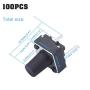 Taiss 100 Pcs 6x6x7mm 2 Pin Panel PCB Momentary Tactile Tact Push Button Switch Through Hole Installation Black Breadboard Miniature Switch