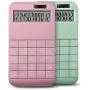 Runying Calculator, Slim Design, Office Home Electronics, Business Present Ideas, Dual Powered Desktop Calculator, Solar Power, 12 Digits LCD Display, Green