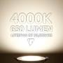 TORCHSTAR Basic Series 10W 4 Inch Low Profile Ultra-Thin Recessed Ceiling Light with Junction Box, 4000K Cool White Dimmable Can-Killer Downlight, 650lm 80W Eqv. ETL and Energy Star, Pack of 4