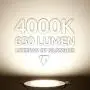 TORCHSTAR Basic Series 10W 4 Inch Low Profile Ultra-Thin Recessed Ceiling Light with Junction Box, 4000K Cool White Dimmable Can-Killer Downlight, 650lm 80W Eqv. ETL and Energy Star, Pack of 4