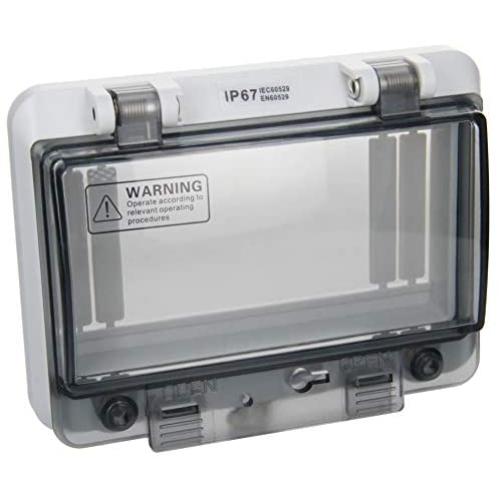 Fielect Electronic Junction Box Switching Power Supply Junction Box Distribution Box Waterproof ABS Plastic Project Box Transparent Lid Gray 127 x 98 x 50.8mm / 5'' x 3.86'' x 2''