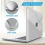 IBENZER MacBook Pro 16 Inch Case A2141 Release 2020 2019, Hard Shell Case with Keyboard Cover & Type C Adapter for Apple Mac Pro 16’’ with Touch Bar and Touch ID, Crystal Clear, T16CYCL+1TC