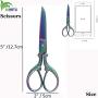 BIHRTC Small Sewing Scissors 5 Inch Fabric Scissors Rainbow Embroidery Scissors Stainless Steel Scissors Shears for Sewing Craft Office Needlepoint Artwok DIY Tools Scissors