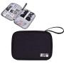 Electronic Organizer Cable Organizer Compact Travel Organizer Bag Electronics Accessories Cases Storage Bag Waterproof for Cable USB SD Card Power Bank Earphone (Black)