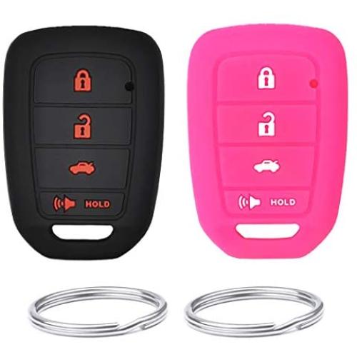 REPROTECTING Silicone Rubber Key Fob Cover Compatible with 2013-2021 Honda Accord CR-V Civic Crosstour Fit HR-V MLBHLIK6-1T MLBHLIK6-1TA