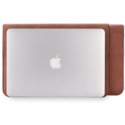 MoKo Laptop Sleeve Case Fits MacBook 12 Inch, Surface 3 10.8, PU Leather Protective Notebook Case Bag with Document Pocket and Built-in Card Slot - Brown