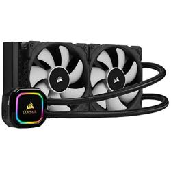 Corsair iCUE H100i RGB Pro XT, 240mm Radiator, Dual 120mm PWM Fans, Software Control, Liquid CPU Cooler