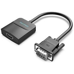 VGA to HDMI, (PC VGA Source Output to TV/Monitor with HDMI Connector),VENTION 1080P VGA to HDMI Adapter Cable for Computer, Desktop, Laptop, PC, Monitor, HDTV