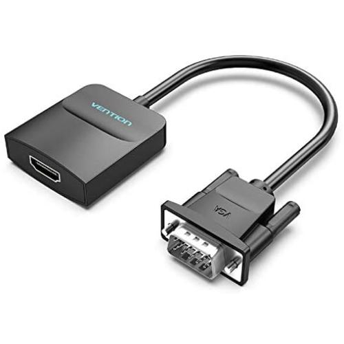 VGA to HDMI, (PC VGA Source Output to TV/Monitor with HDMI Connector),VENTION 1080P VGA to HDMI Adapter Cable for Computer, Desktop, Laptop, PC, Monitor, HDTV