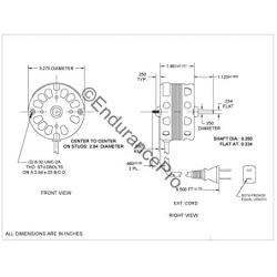 3.3 Inch Diameter Vent Fan Motor Direct Replacement For Nutone/Broan by Endurance Pro